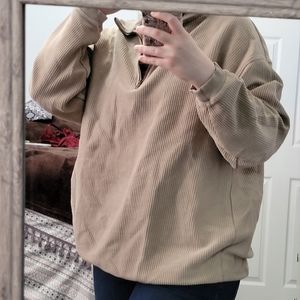 Oversized Aerie halfzip sweater
